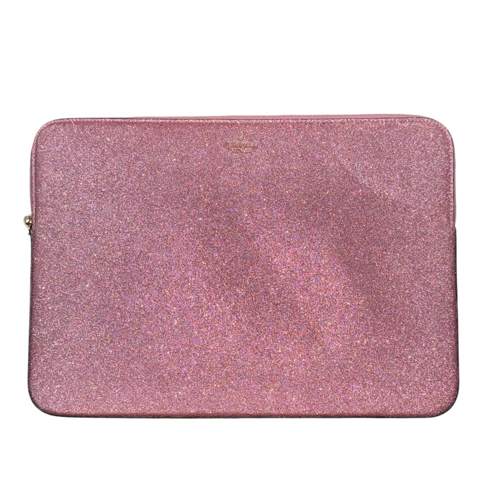 Kate Spade Laptop Sleeve Pink Glitter Sparkle Padded Women 15 Inch Case Bag